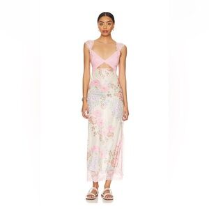 Suddenly fine maxi slip dress in daisy combo